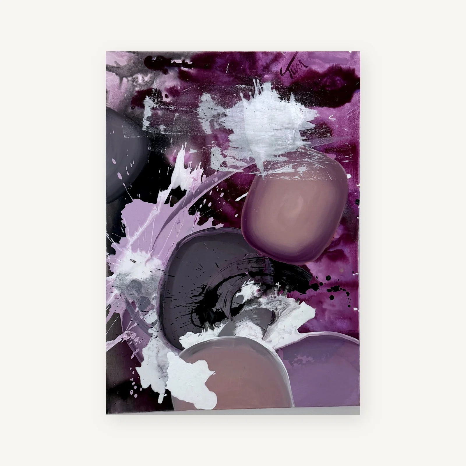 Abstrakt violett by Sabine Türk, 70×100 cm